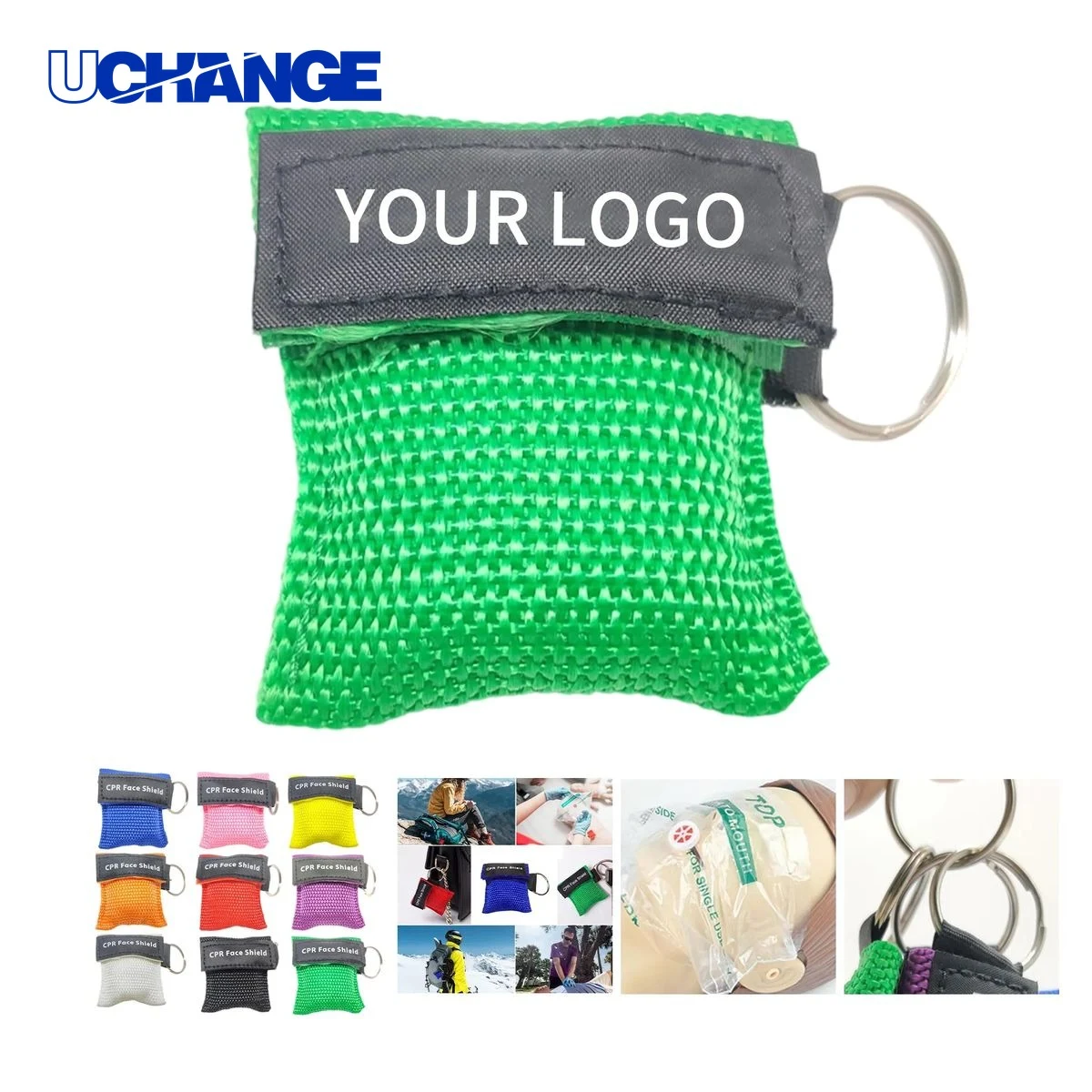 CPR Face Shield Mask Keychain Organizer for Emergency Use 1