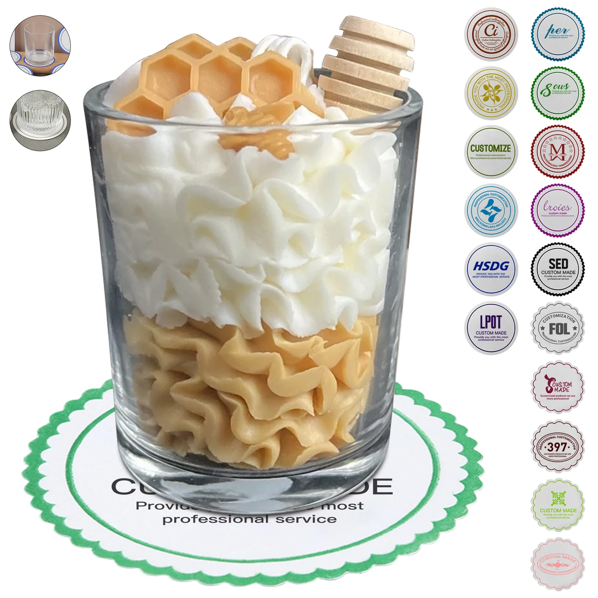 4 Inch Round Multi-ply Cellulose Coaster 1