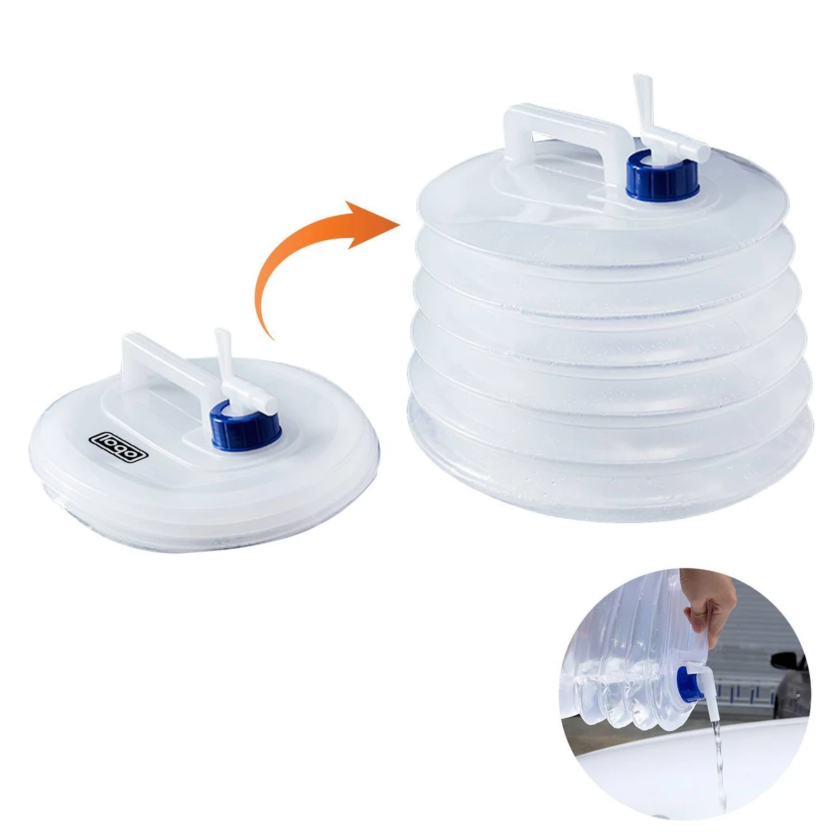 Outdoor portable foldable compressed water bucket 1