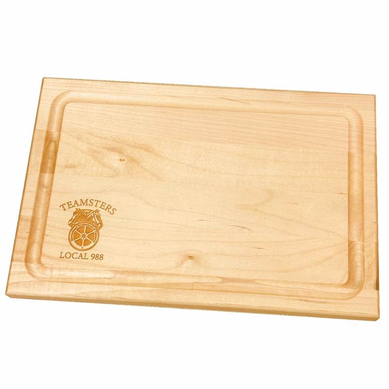 Wood Cutting Board with Juice or Crumb Groove