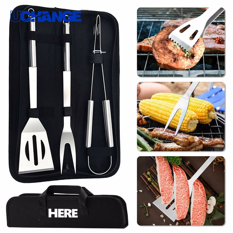4-Piece Barbeque Grilling Tool Set for Cooking