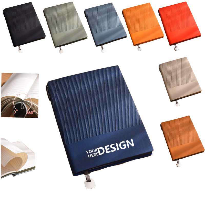 A5 Office Notebook with Synthetic Leather Cover