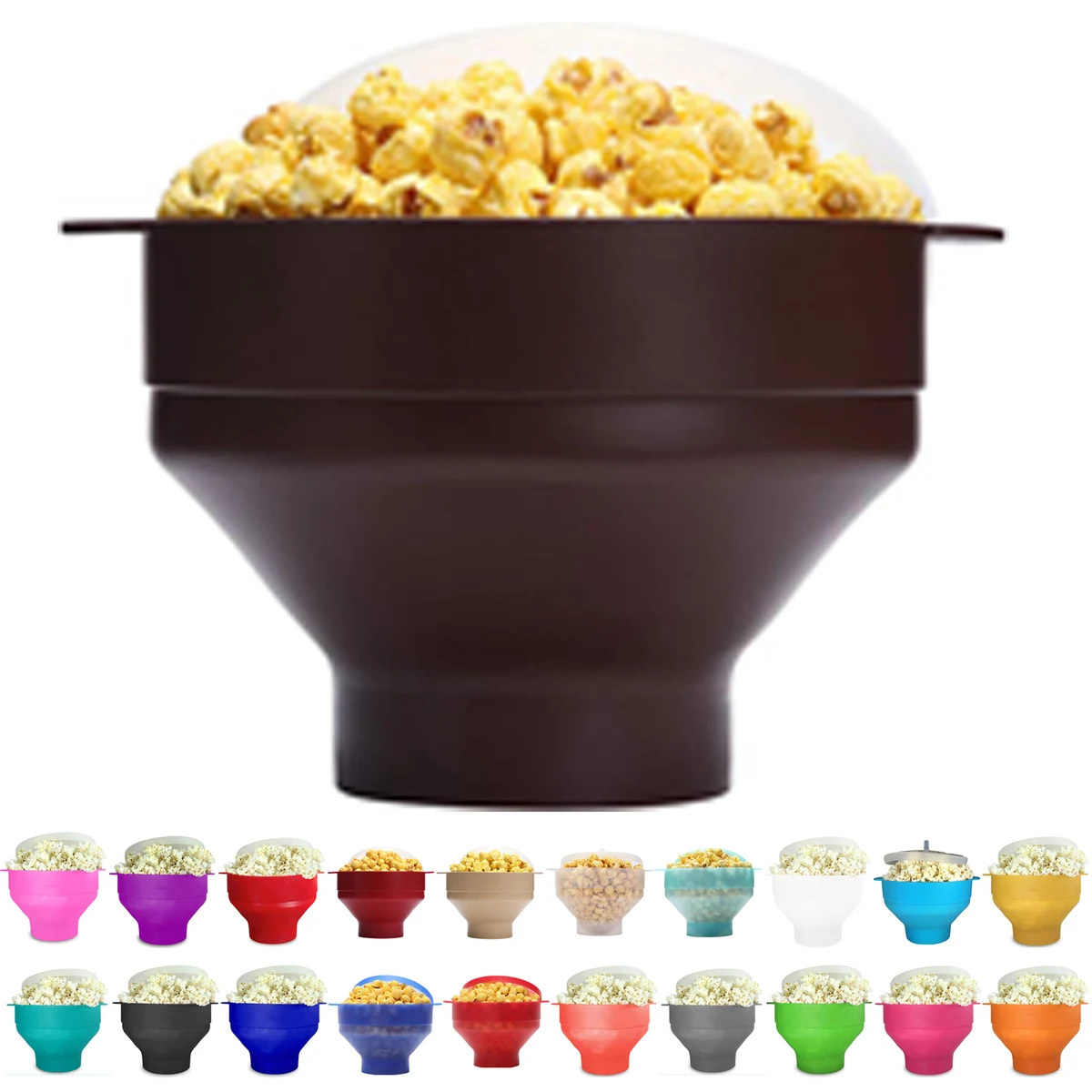 Silicone Microwave Popcorn Collapsible Bowl 1