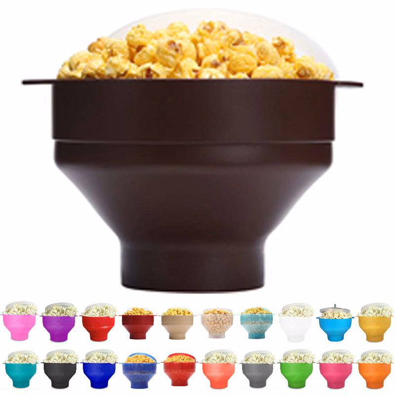 Silicone Microwave Popcorn Collapsible Bowl