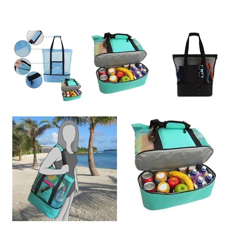 Mesh Beach Tote Bag Cooler 1