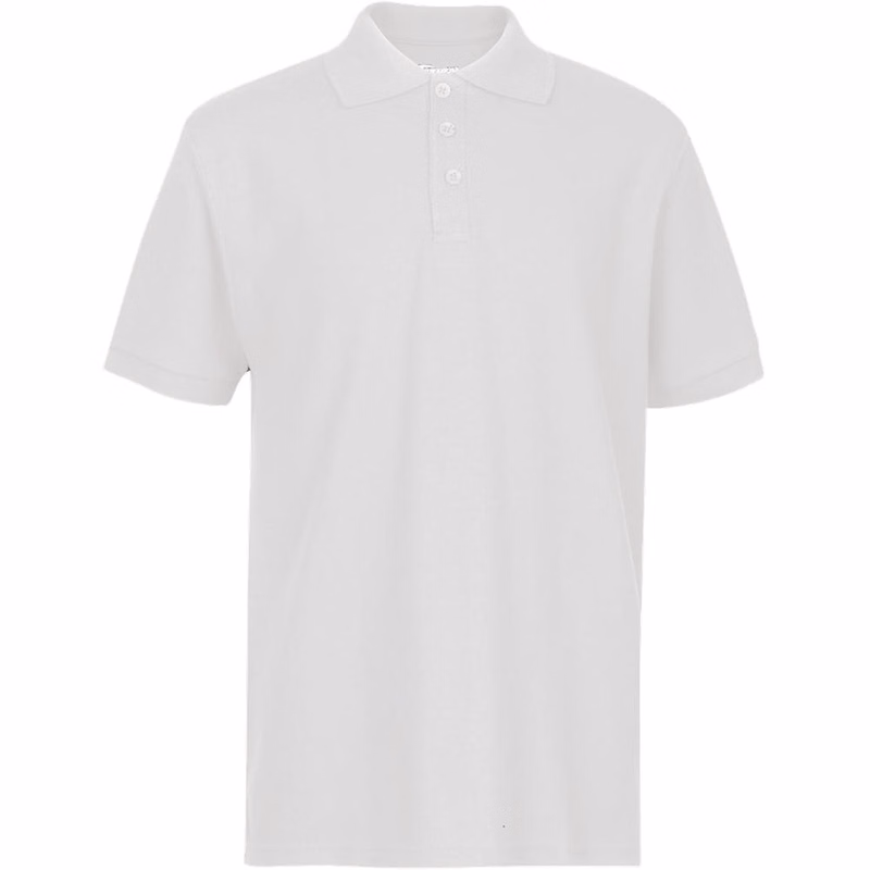Youth Polo Shirts - White Size 3/4 (XXS)