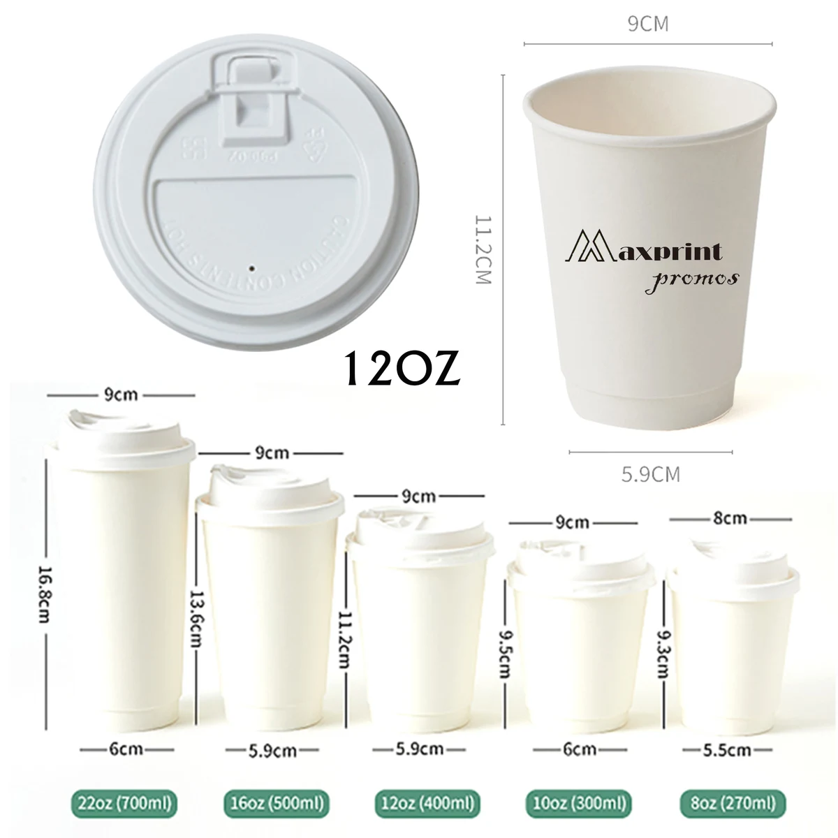 12OZ Double-Wall Paper Cup With Lid 1