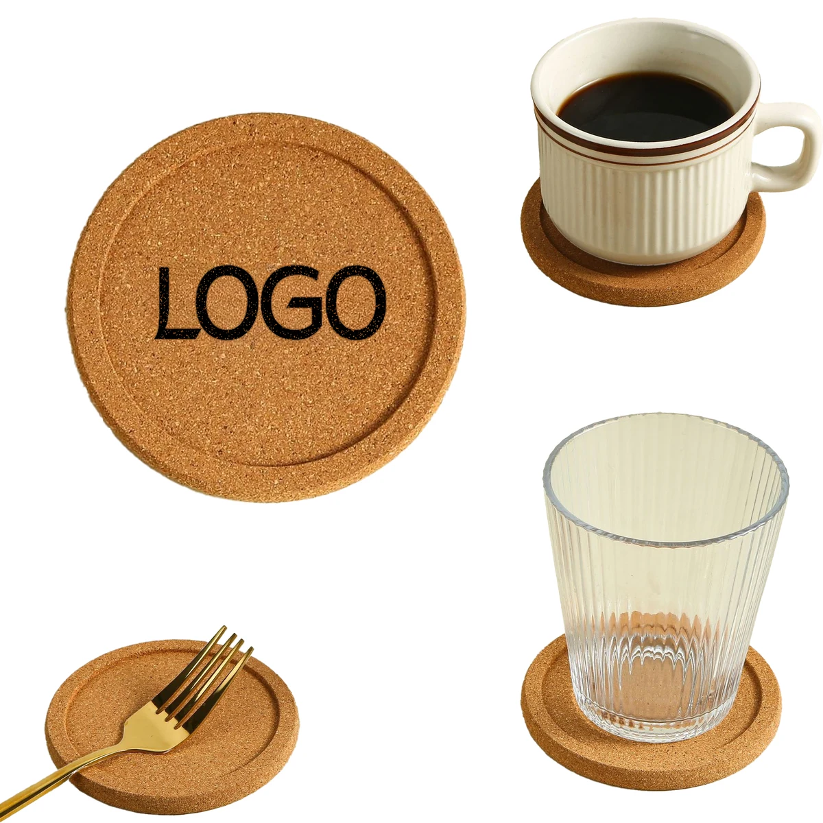 Absorbent Car Coaster With Cork 1
