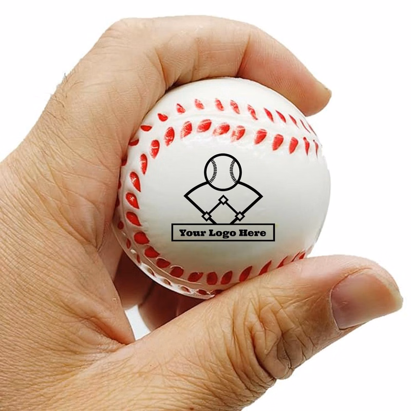 Baseball Style PU Leather Stress Ball Reliever