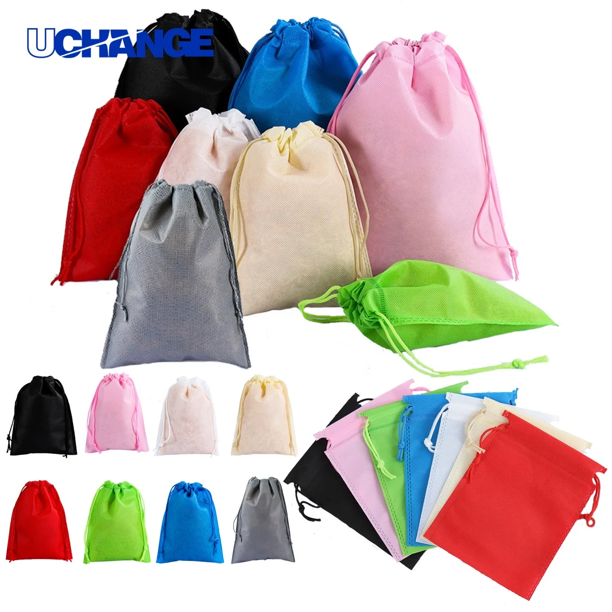 Large Non-Woven Drawstring Backpack Organizer 15.8" x 19.7" 1