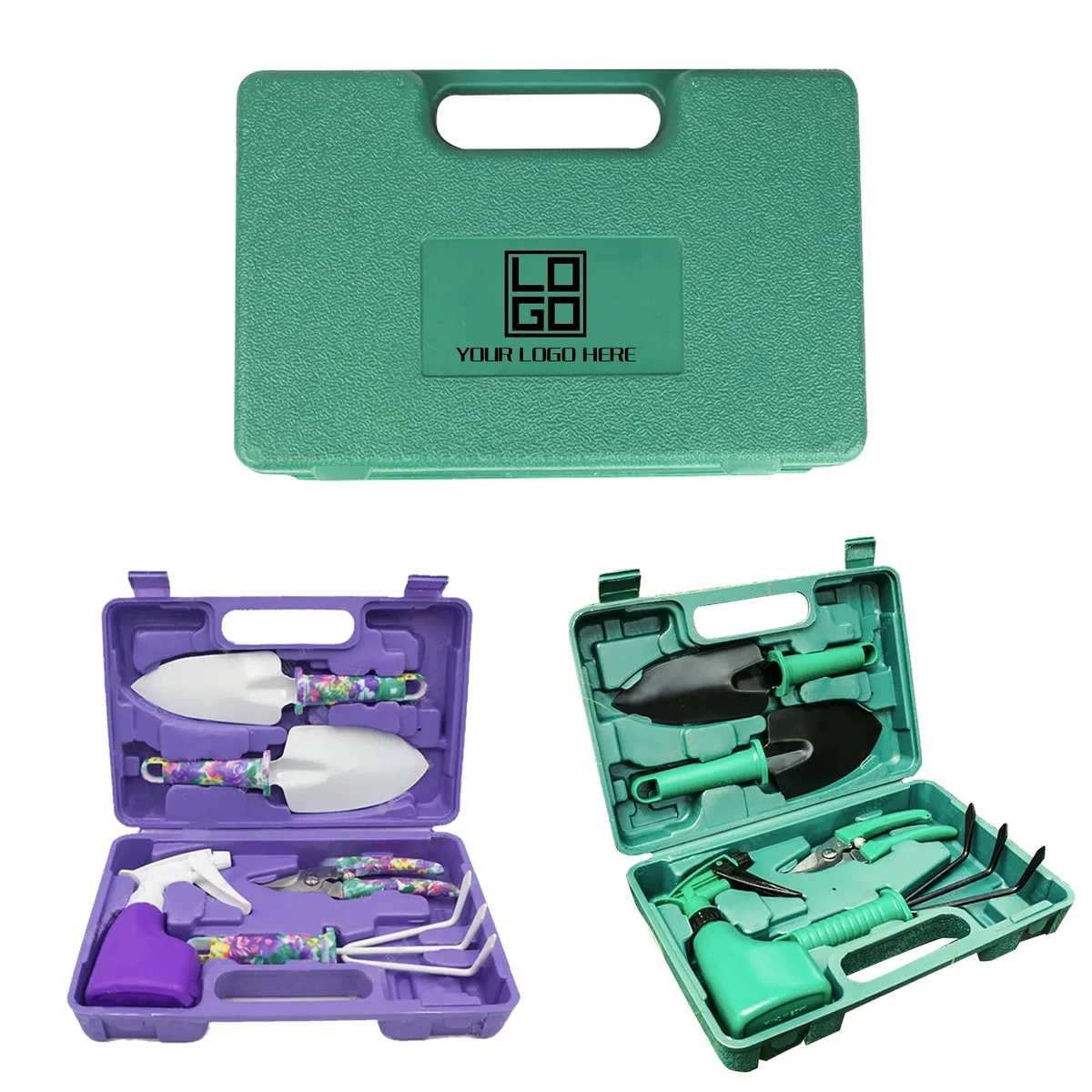 5 Pieces Gardening Tools Set with Carrying Case 1