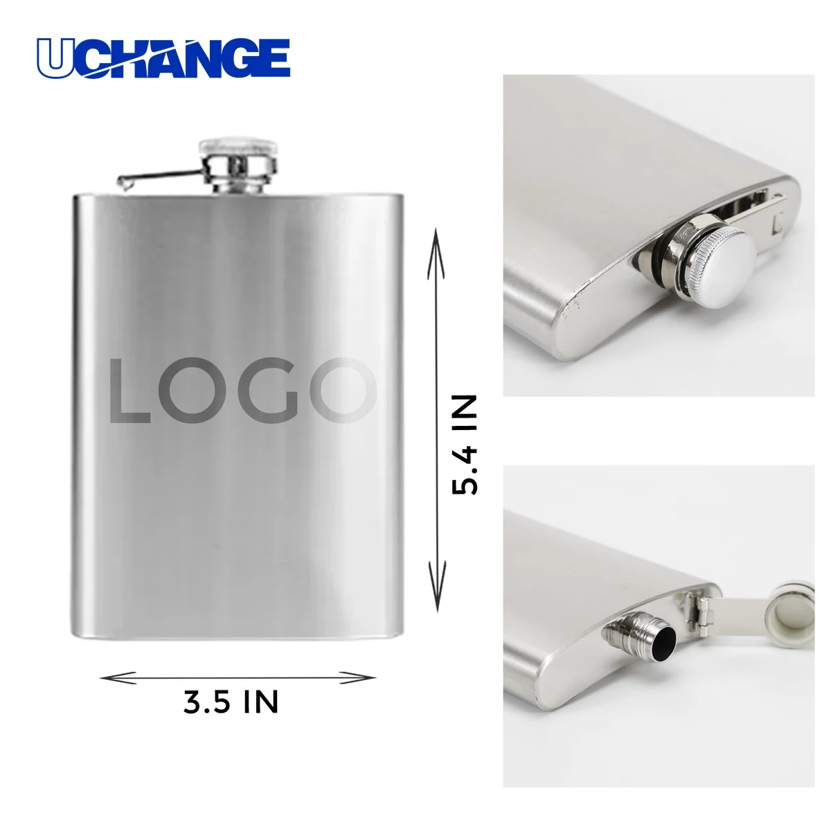 Stylish Stainless Steel Hip Flask Container (8OZ) 1