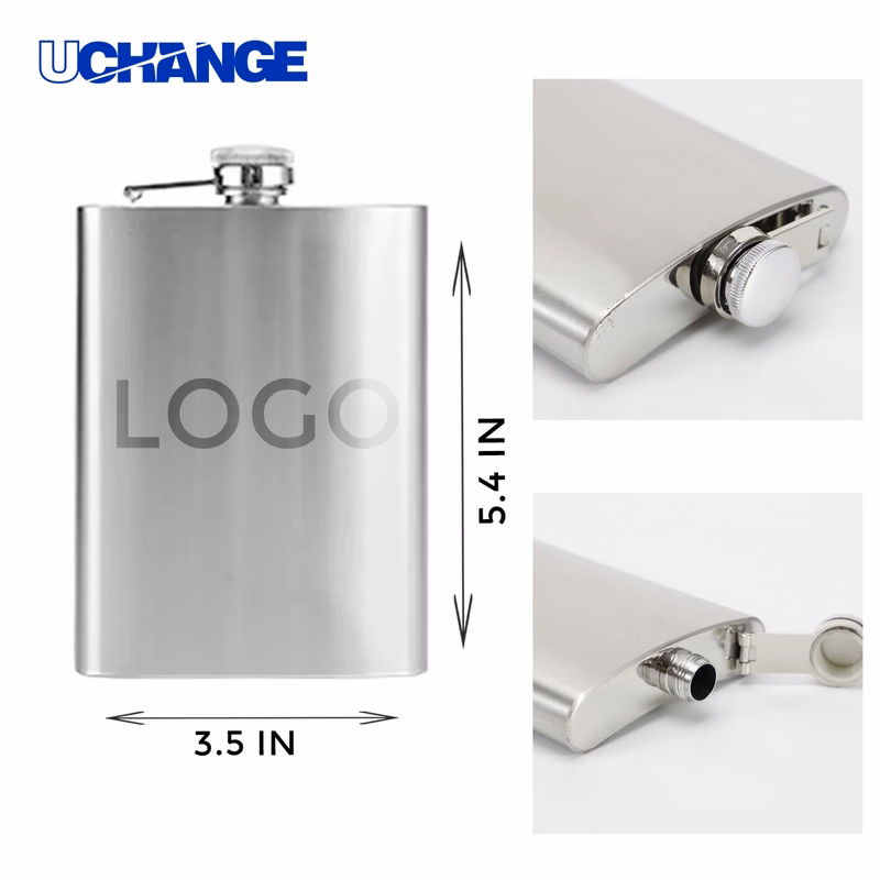 Stylish Stainless Steel Hip Flask Container (8OZ)