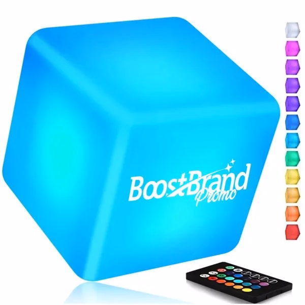 Custom LED Color Changing Cube Light with Remote Control — Event & Venue Display