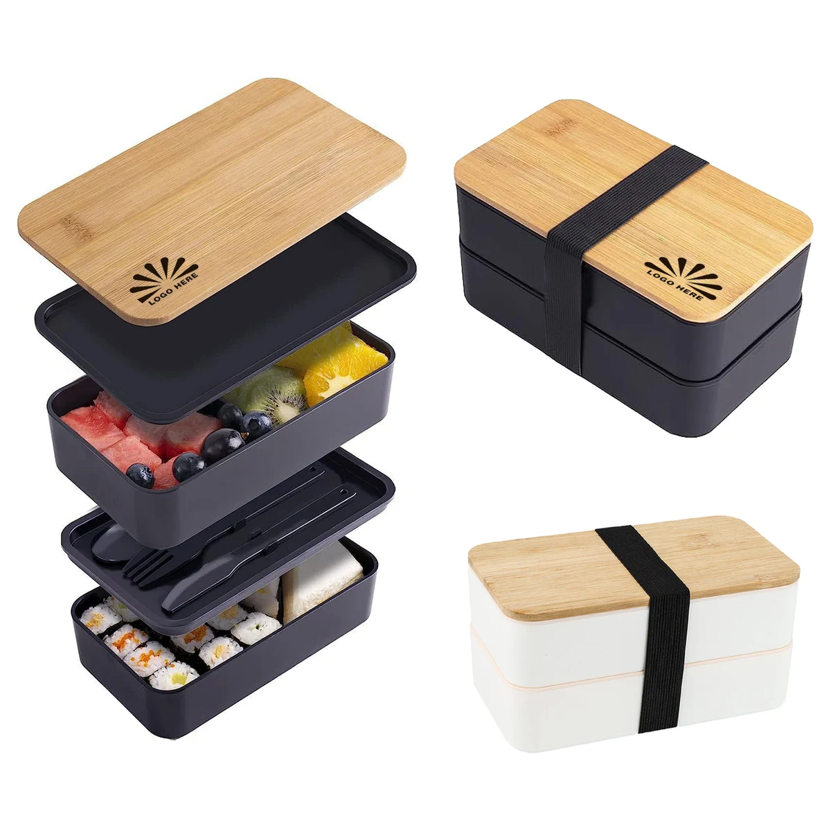 Large Capacity Double-Layer Sealed Bento Box 1