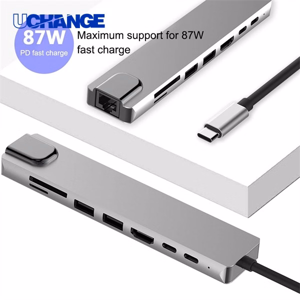 Multi-Function 8-in-1 Docking Station Hub