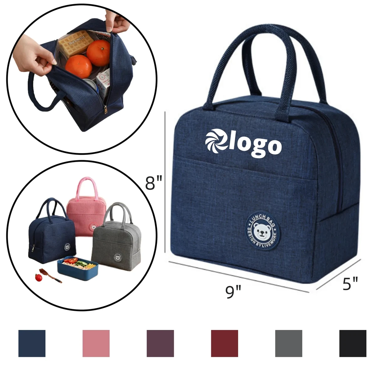 Oxford Insulated Lunch Bag For Meals 1