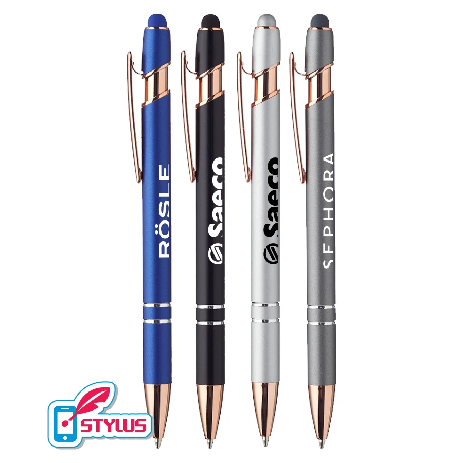 Union Printed - Majesty Stylus Pen with Rose Gold Trim 1