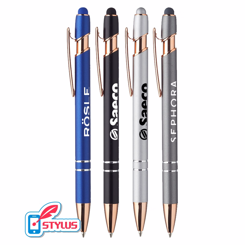 Union Printed - Majesty Stylus Pen with Rose Gold Trim