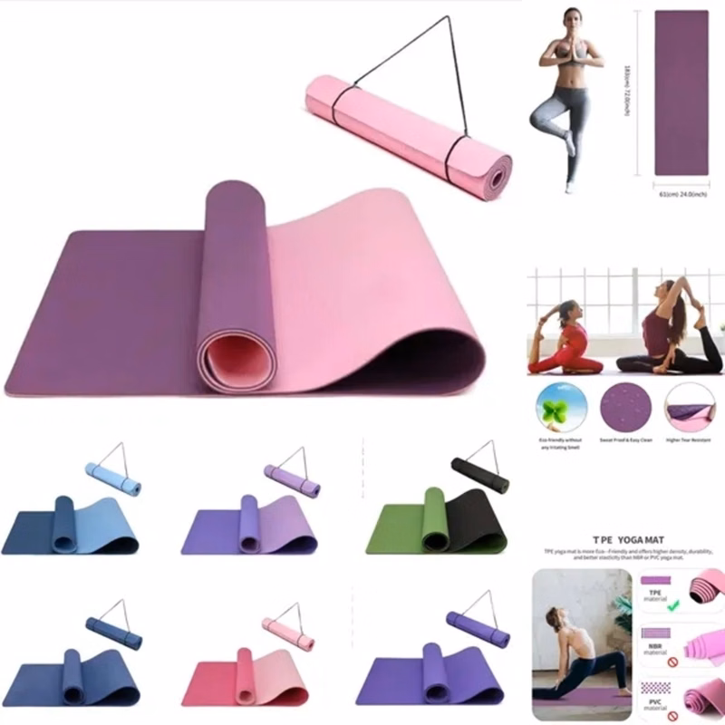Waterproof TPE Yoga Mat with Carry Handle