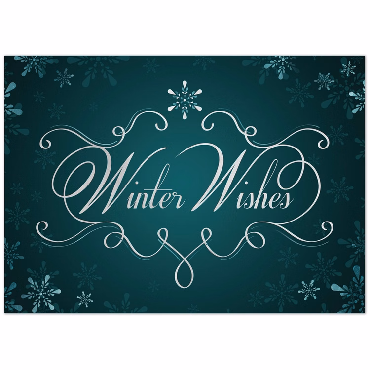Winter Wishes Holiday Greeting Card