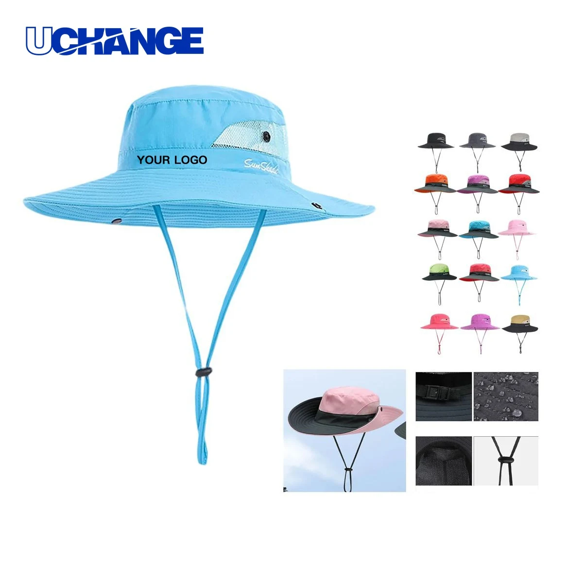 Durable Polyester Sun Hat Headwear with 22" Head Circumference for Outdoor Use 1