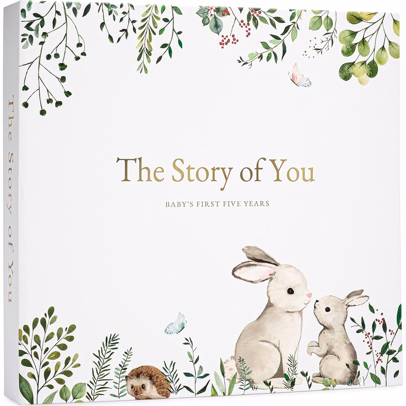 Keepsake Memory Book for Baby Boy or Girl Timeless First 5 Year Baby Book