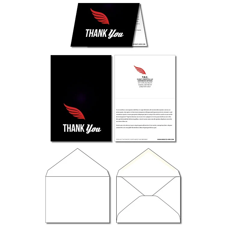 Greeting Card - 3.375x4.75 Folded with Envelopes – UV-Coated (1S) – 10 pt. 1