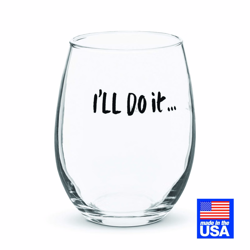 9 Oz. Stemless Crystal Wine Glass (Made in the USA)