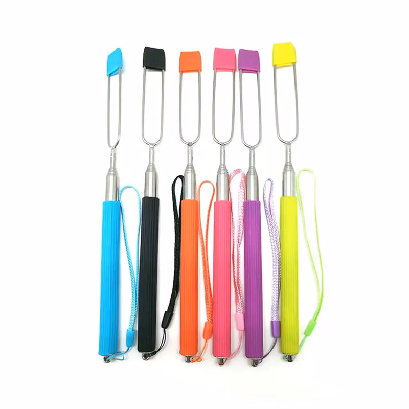 Silicone Handle Stainless Telescoping Smores Skewers