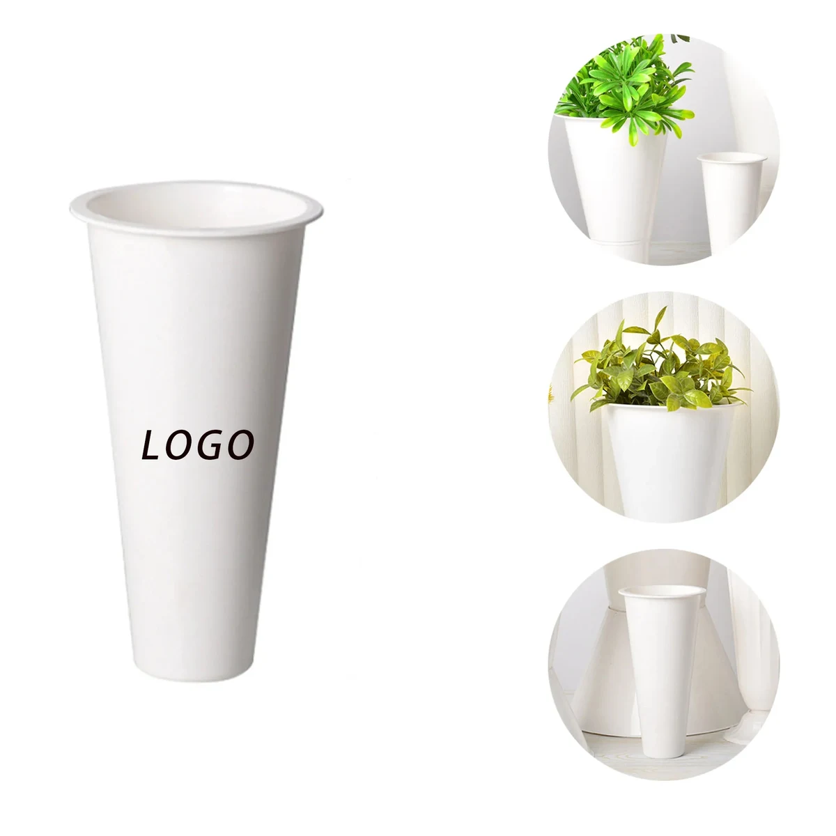 Plastic Flower Pot With Logo For Planting 1