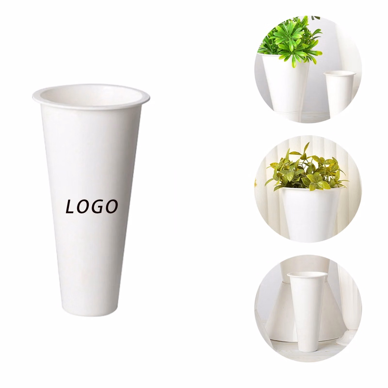 Plastic Flower Pot With Logo For Planting