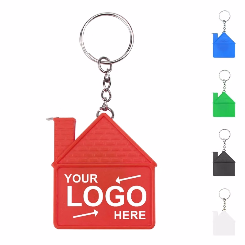 House Shape Tape Measure With Key Chain