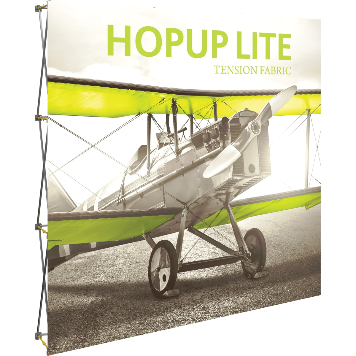 Hopup Lite 8ft Straight Full Height Tension Fabric Display & Front Graphic 1
