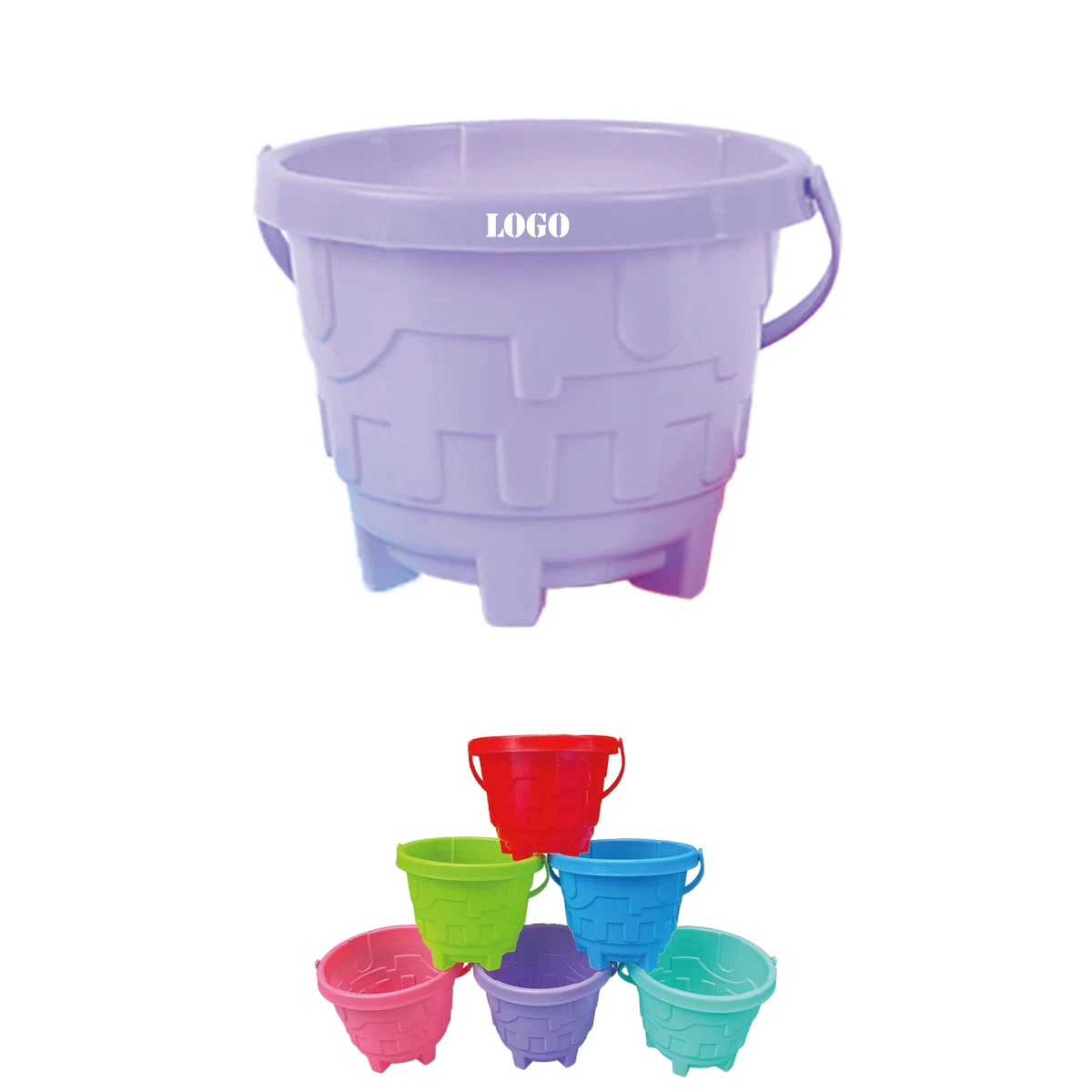 Castle-Shaped Beach Toy Bucket 1
