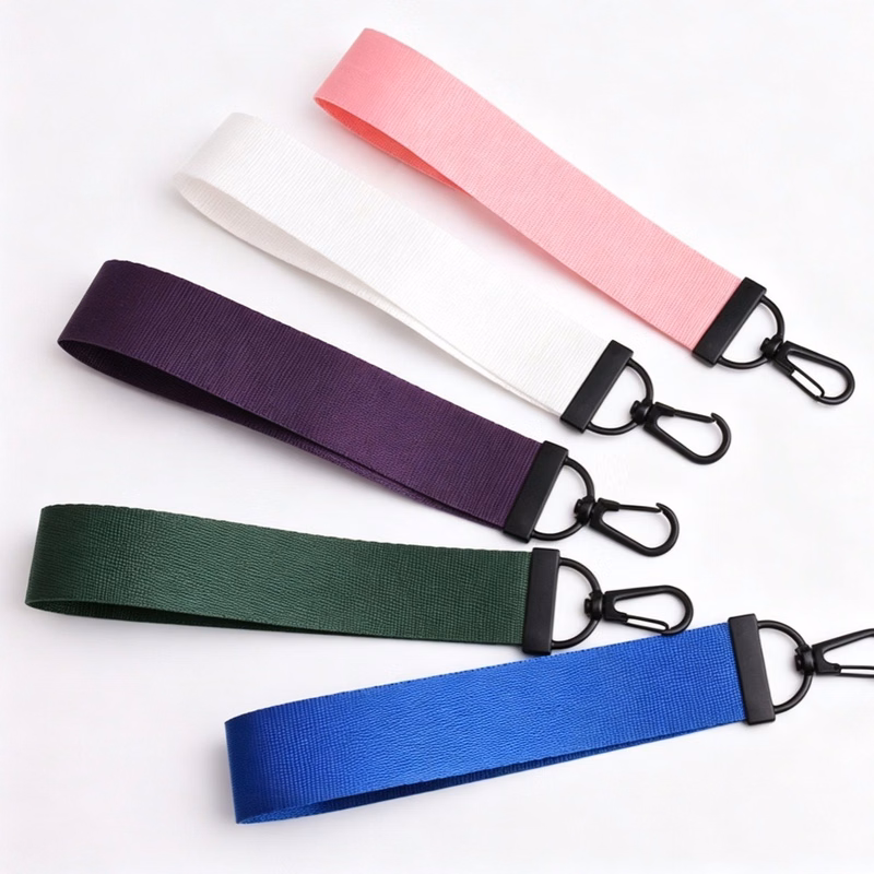 Polyester Wrist Lanyard Keychain