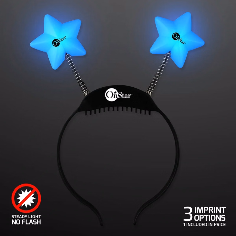 Blue star light-up head boppers