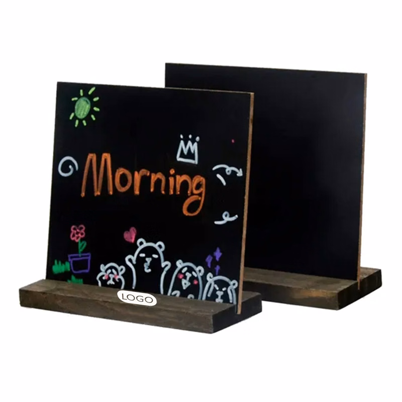 Message Chalkboard Wood Base