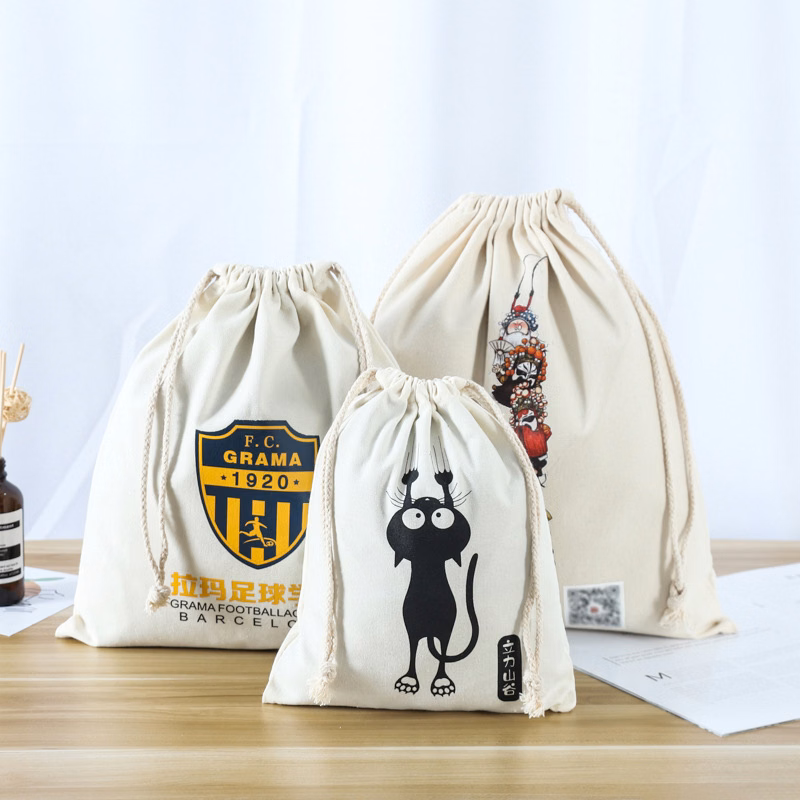 Custom Promotion Canvas Cotton Drawstring Bag, WaRTVMproof Mini Nylon PolyesRTVM Drawstring Bag