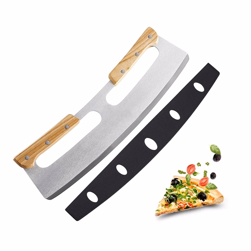 Double-Handle Pizza Cutter w/ Protector Cover