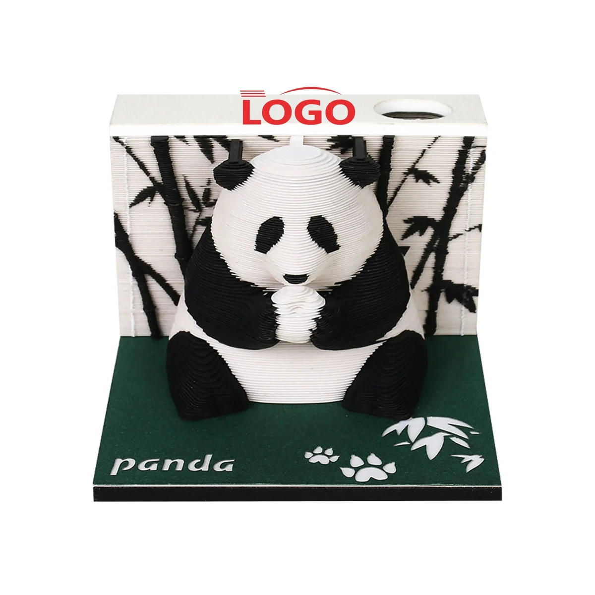 Creative 3D Layered Paper Panda Shape Notepad 1