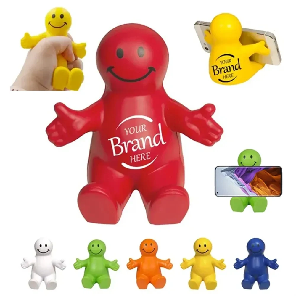 Squeezable Smile Face Phone Holder 1