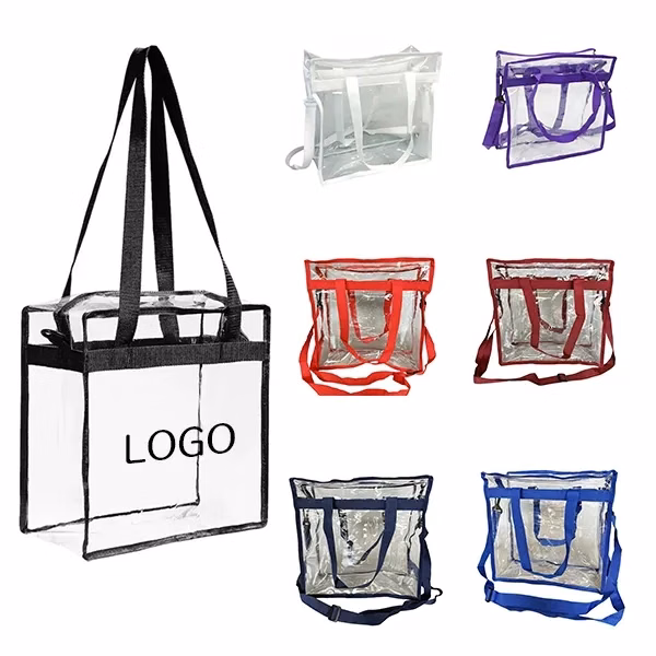 Clear Tote Bag with Transparent Shoulder Straps Purse