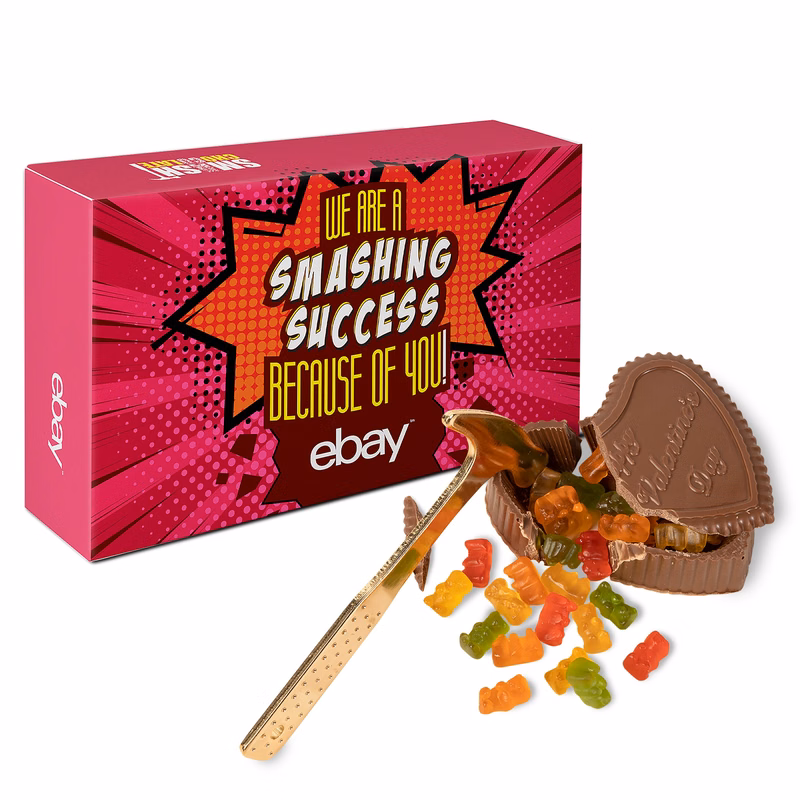 Smash Chocolate Heart with Gummy Bears