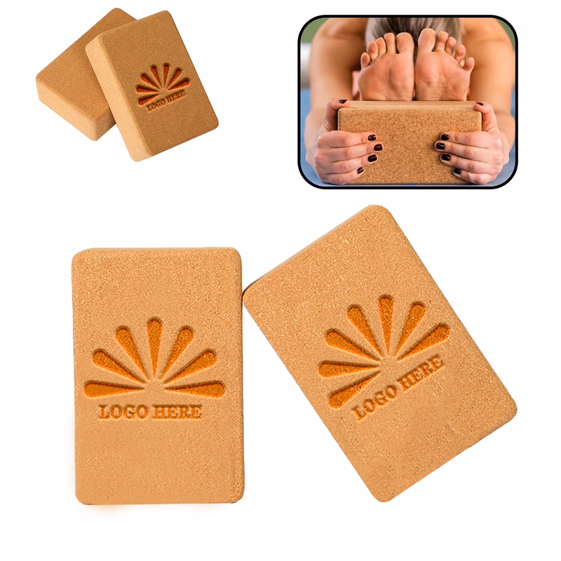 MOQ 20 PCS High-Density Cork Yoga Brick