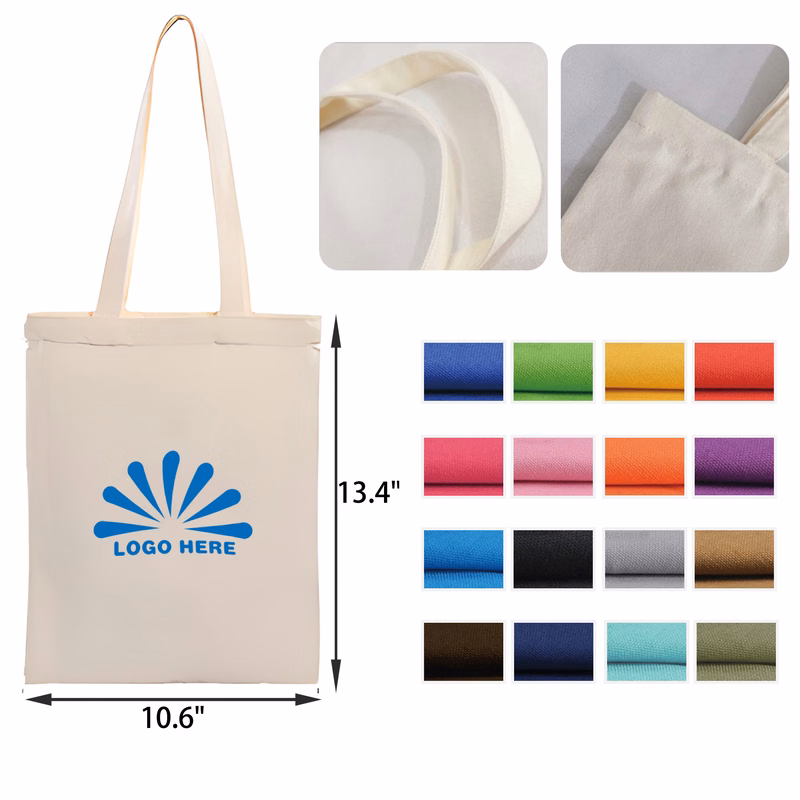 MOQ 50 PCS Elegant Solid color Canvas Tote Bag