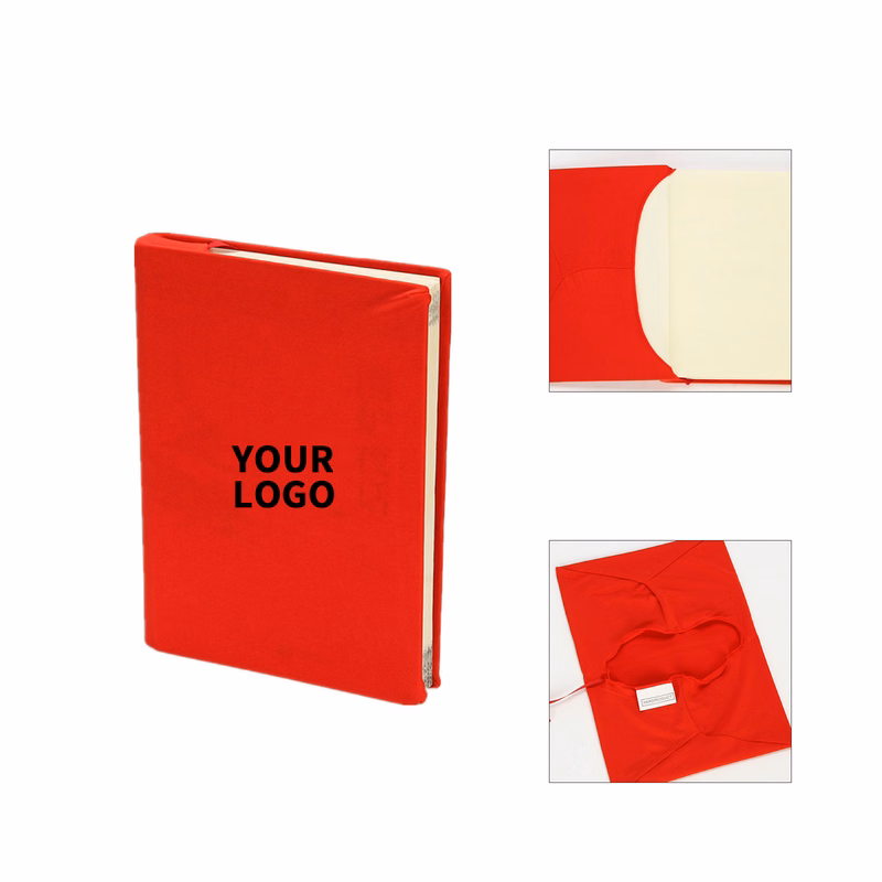 Stretch Fabric Book Cover With Ribbon Marker