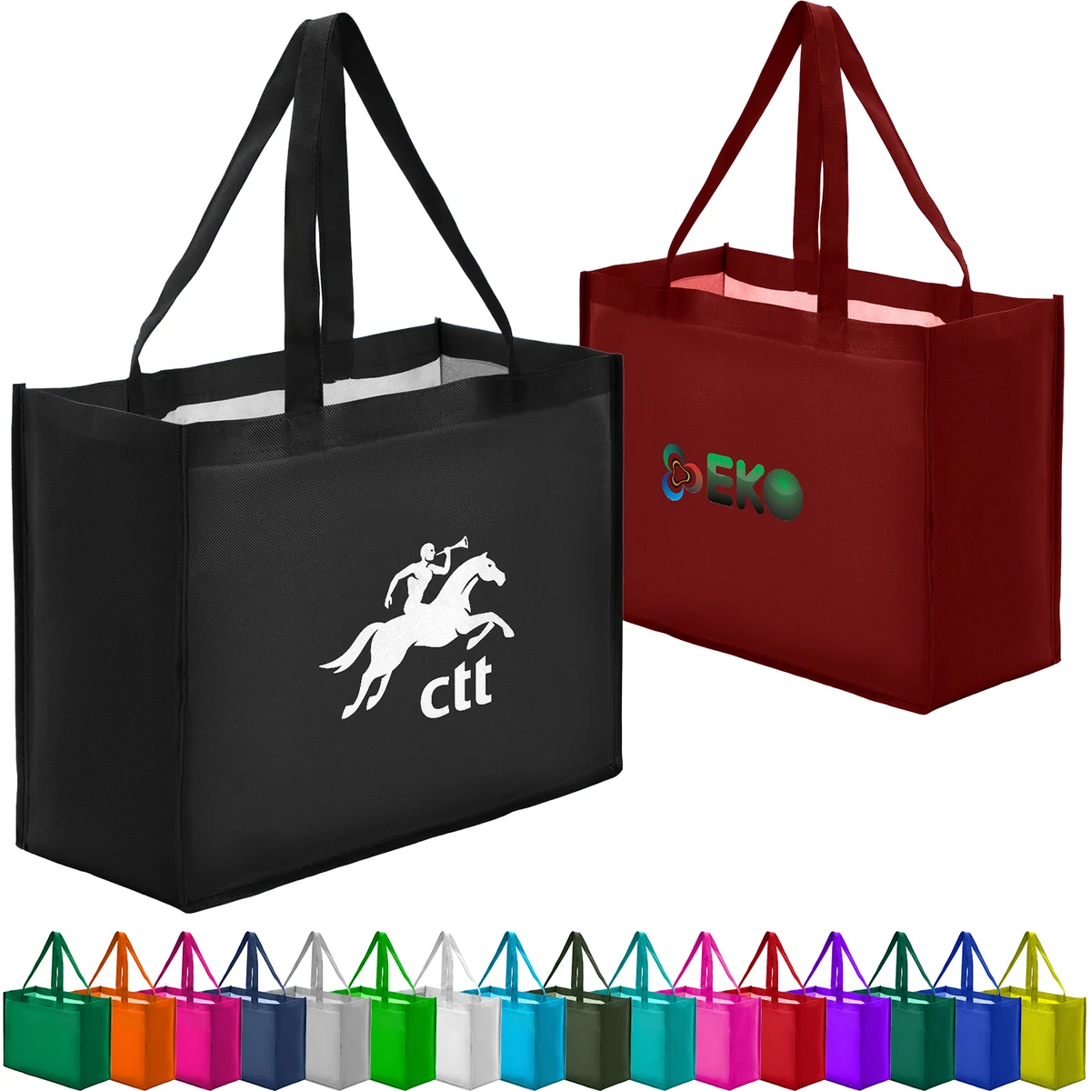 Non-Woven Tote W/ Gusset & Convenient Shoulder Straps and Side Pockets (16" x 12" x 6") 1