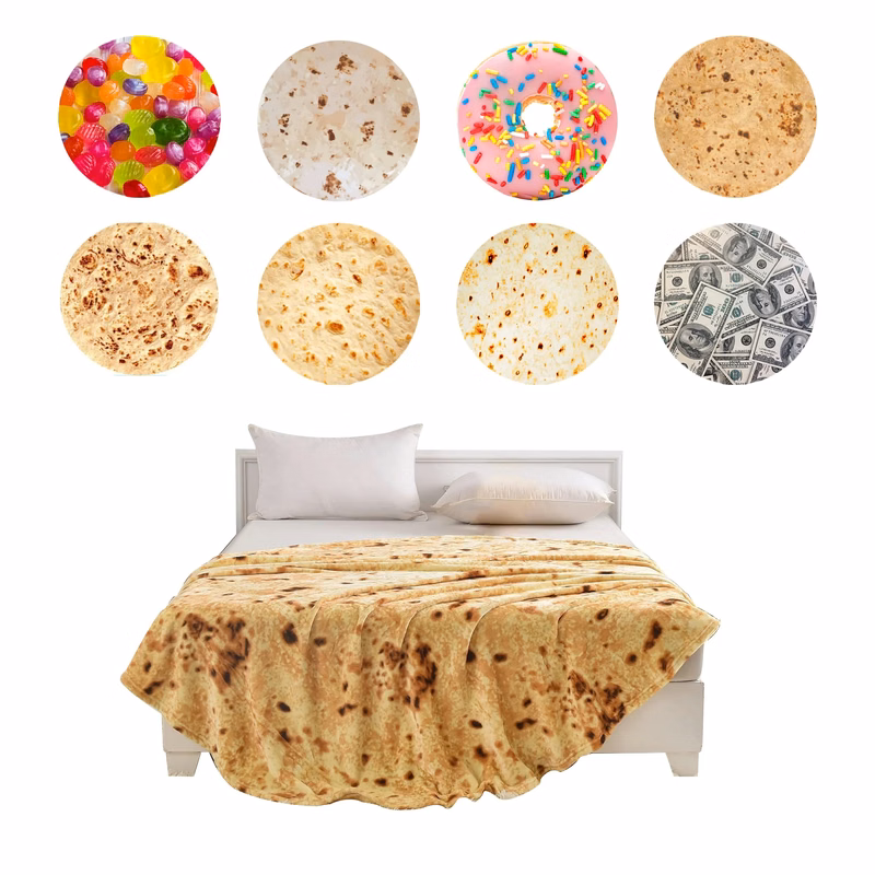 Customizable Burrito Blanket Ultimate Cozy Gift Tortilla