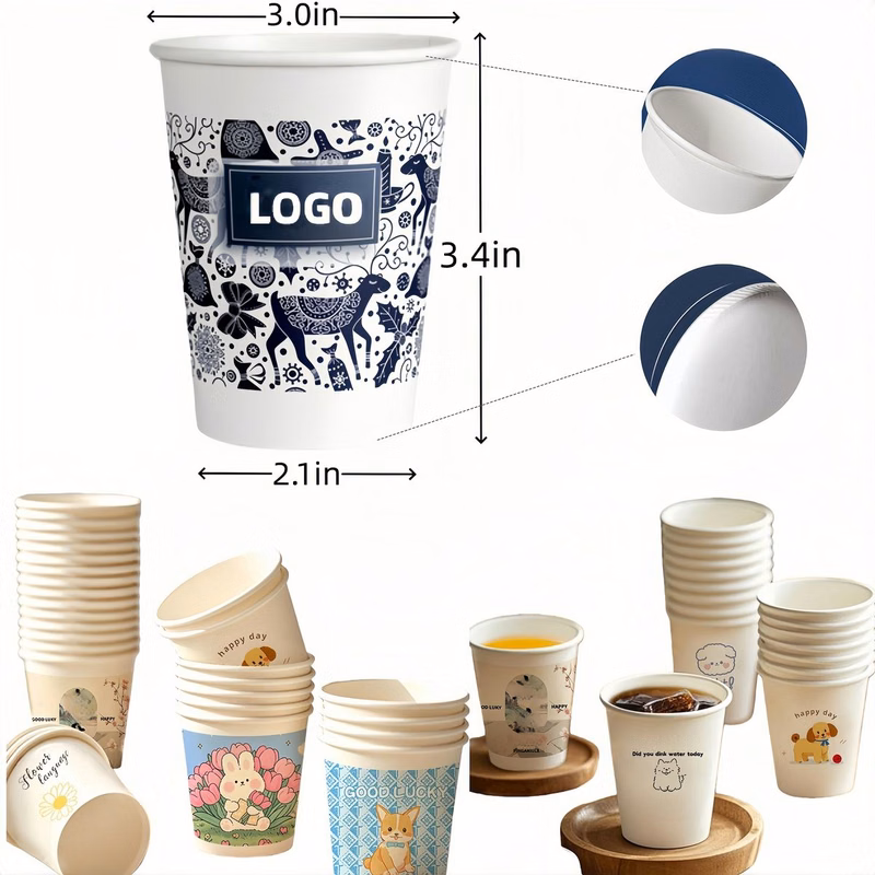 9oz Full Color Paper Disposable Coffee Cup